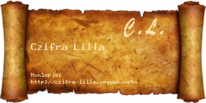 Czifra Lilla névjegykártya
